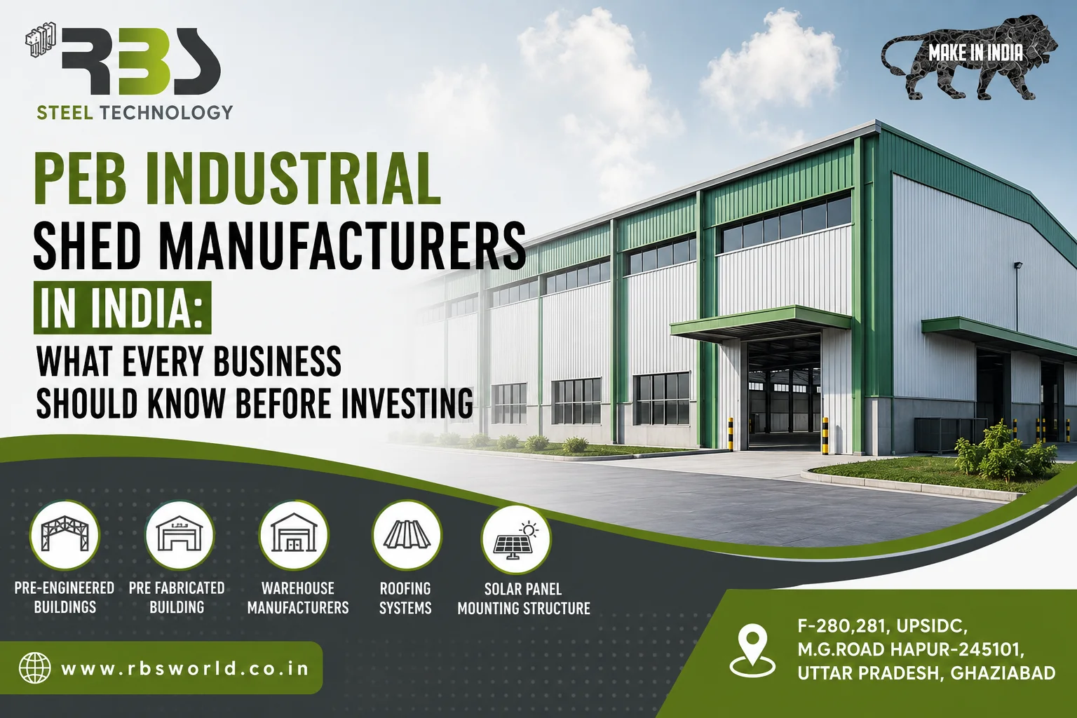 PEB Industrial Shed Manufacturers in India